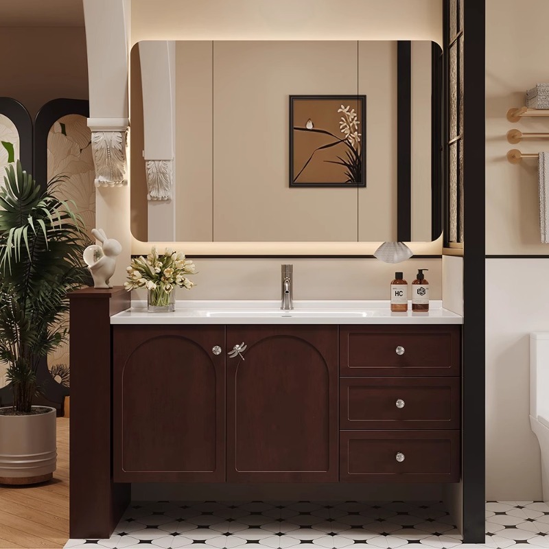 Home Bathroom Vanity Combo - Organizzatore da parete per bagno, mobiletto