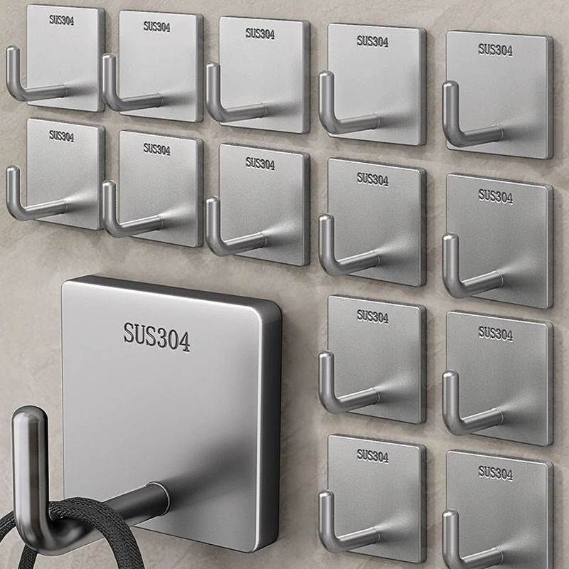Towel Bar Stainless - Gancio Adesivo in Acciaio Inossidabile Resistente,