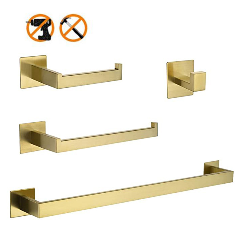 Towel Bar Stainless - Set di 4 Accessori da Bagno