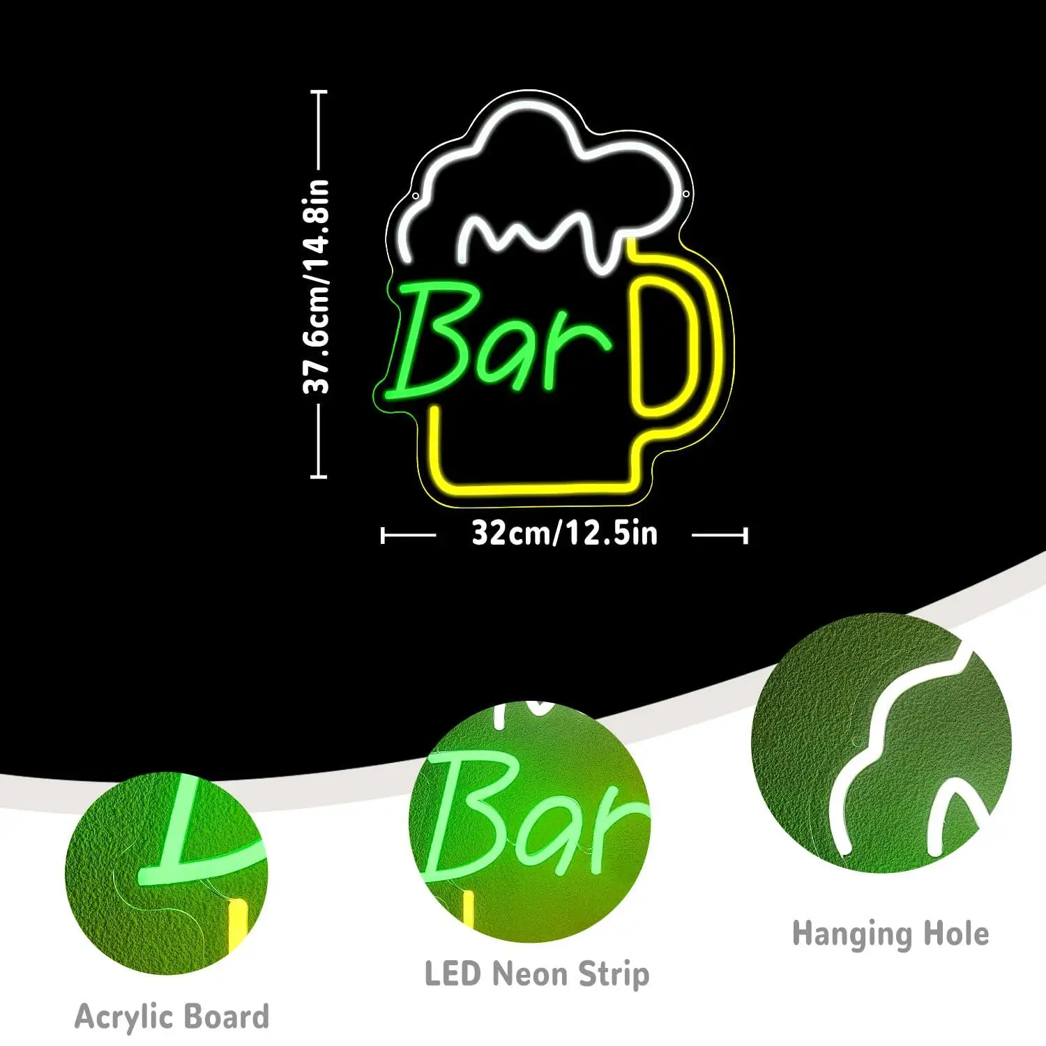 Insegna al Neon per Bar con Lu - Home Kitchen & Bathroom recensione e prezzo