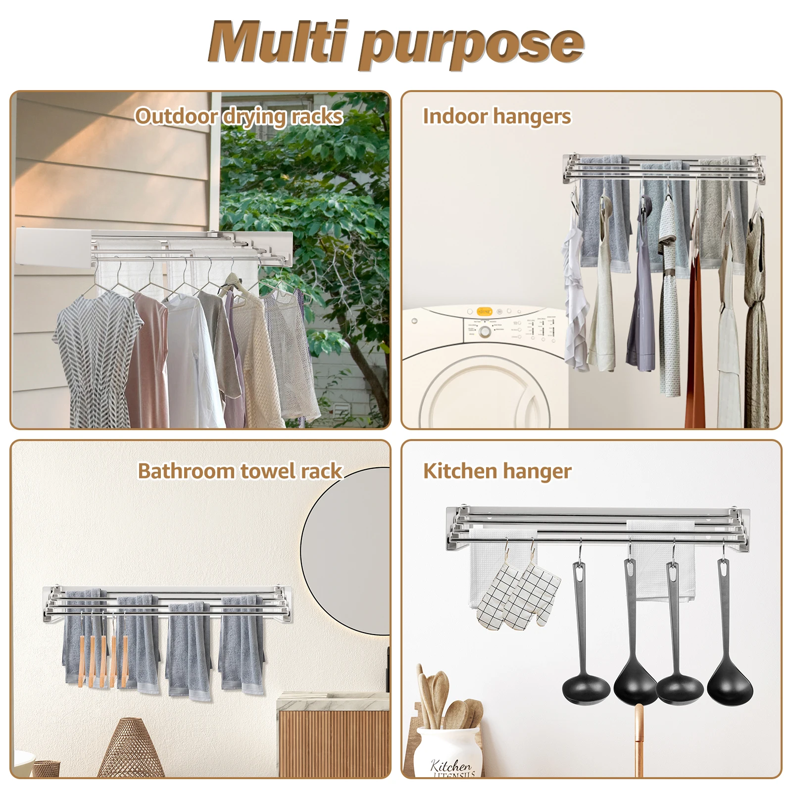 Stendibiancheria Pieghevole in - Towel Bar Stainless recensione e prezzo